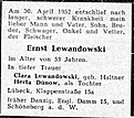 Klicke auf die Grafik für eine vergrößerte Ansicht

Name: UD 19520818 Sterbeanzeige Ernst Lewandowski.jpg
Ansichten: 85
Größe: 435,0 KB
ID: 232393