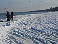 Der winterliche Ostseestrand in Zoppot