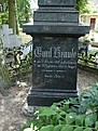 Grabstätte auf Kirchfriedhof: Emil Krause, * am 18. Oktober 1864 in Kaesemark, + am 27. September 1903 zu Zoppot. Jacobi 1. Vers 12